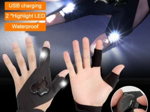 Waterproof LED Fishing Flashlight Gloves Finger Light