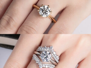 moissanite engagement ring