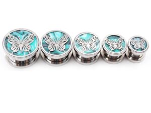 Stainless Steel Rick and Morty Ear Plugs 6mm-30mm