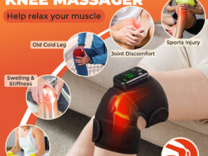 Heated vibration knee massager
