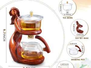 Semi-Automatic Glass Teapot Set with Infuser