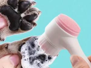 Double-Sided Silicone Pet Paw Cleaner & Massage Brush
