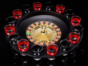 Electric Roulette Drinking Game Set(Black)