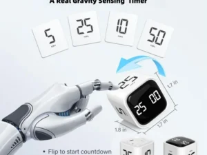 Cube Digital Timer with 5/10/30/60 Minutes Flip Clock